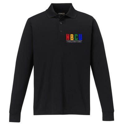 HBCU Historical Black College HBCU Performance Long Sleeve Polo