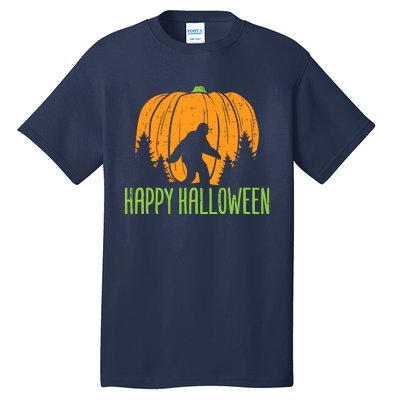 Happy Halloween Bigfoot Pumpkin Sasquatch Tall T-Shirt