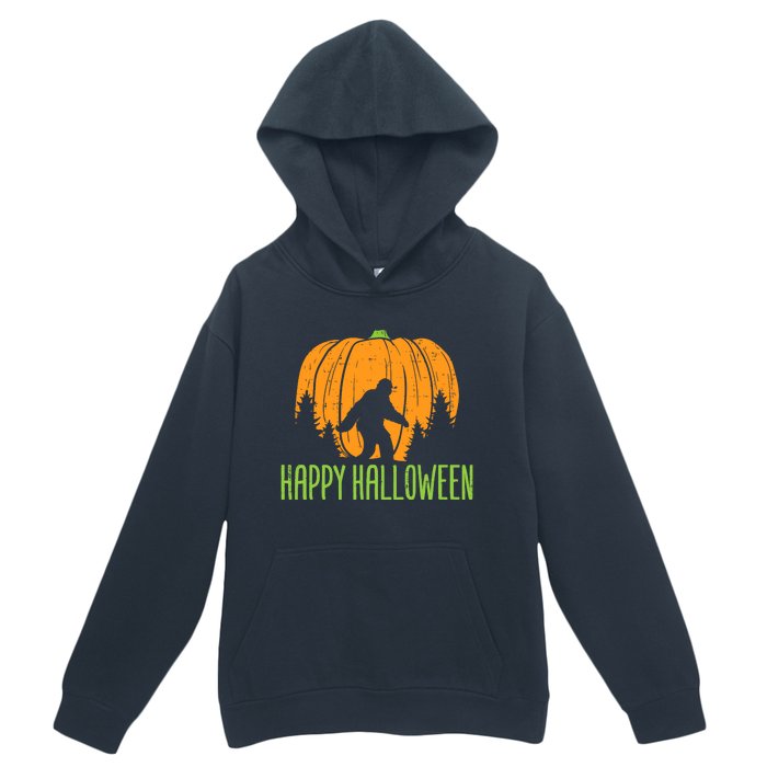 Happy Halloween Bigfoot Pumpkin Sasquatch Urban Pullover Hoodie