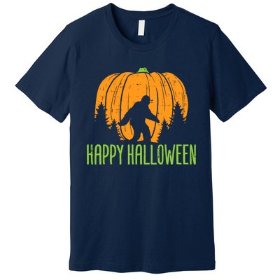 Happy Halloween Bigfoot Pumpkin Sasquatch Premium T-Shirt