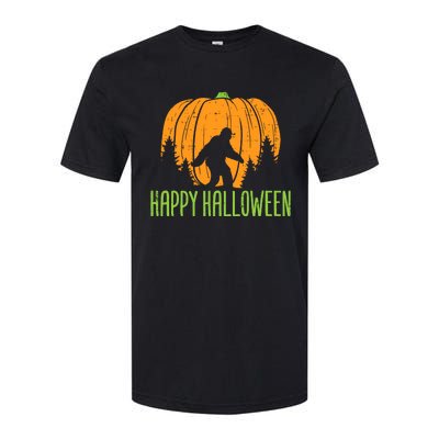 Happy Halloween Bigfoot Pumpkin Sasquatch Softstyle CVC T-Shirt