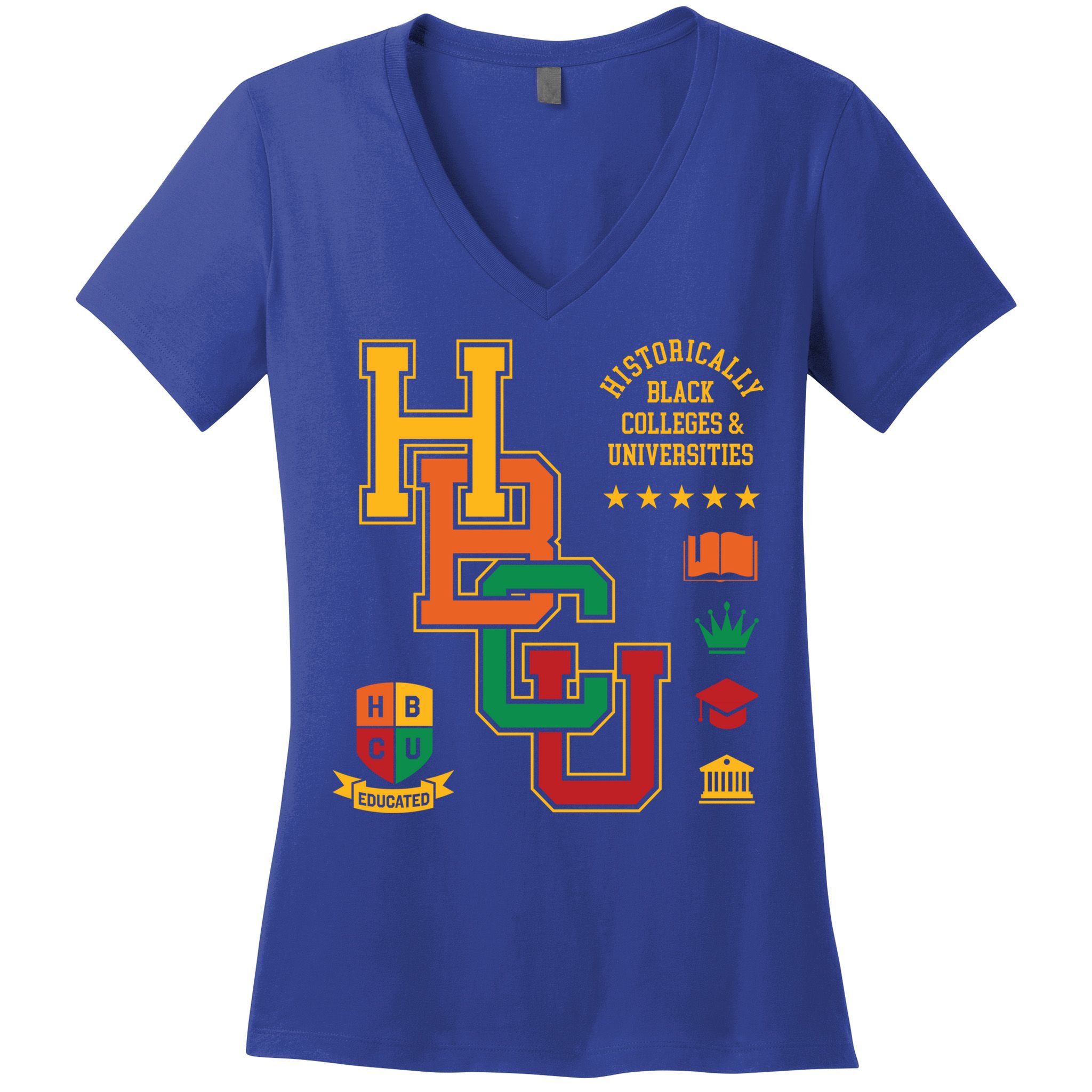 Hbcu Historically Black Colleges Universities Grad Alumni Cute Gift Women's V-Neck T-Shirt