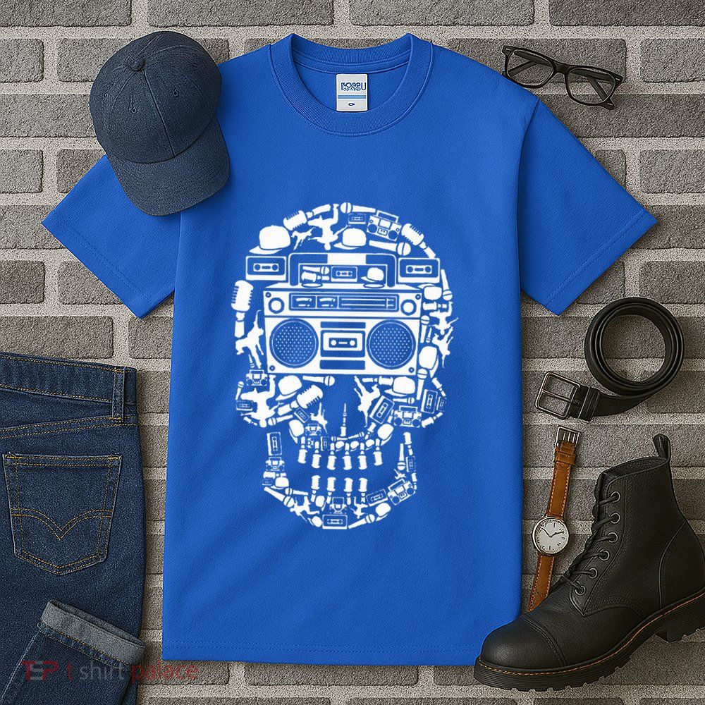Hip Hop Boombox Hiphop Boombox Skull Bboy Breakdancing Rap Tall T-Shirt