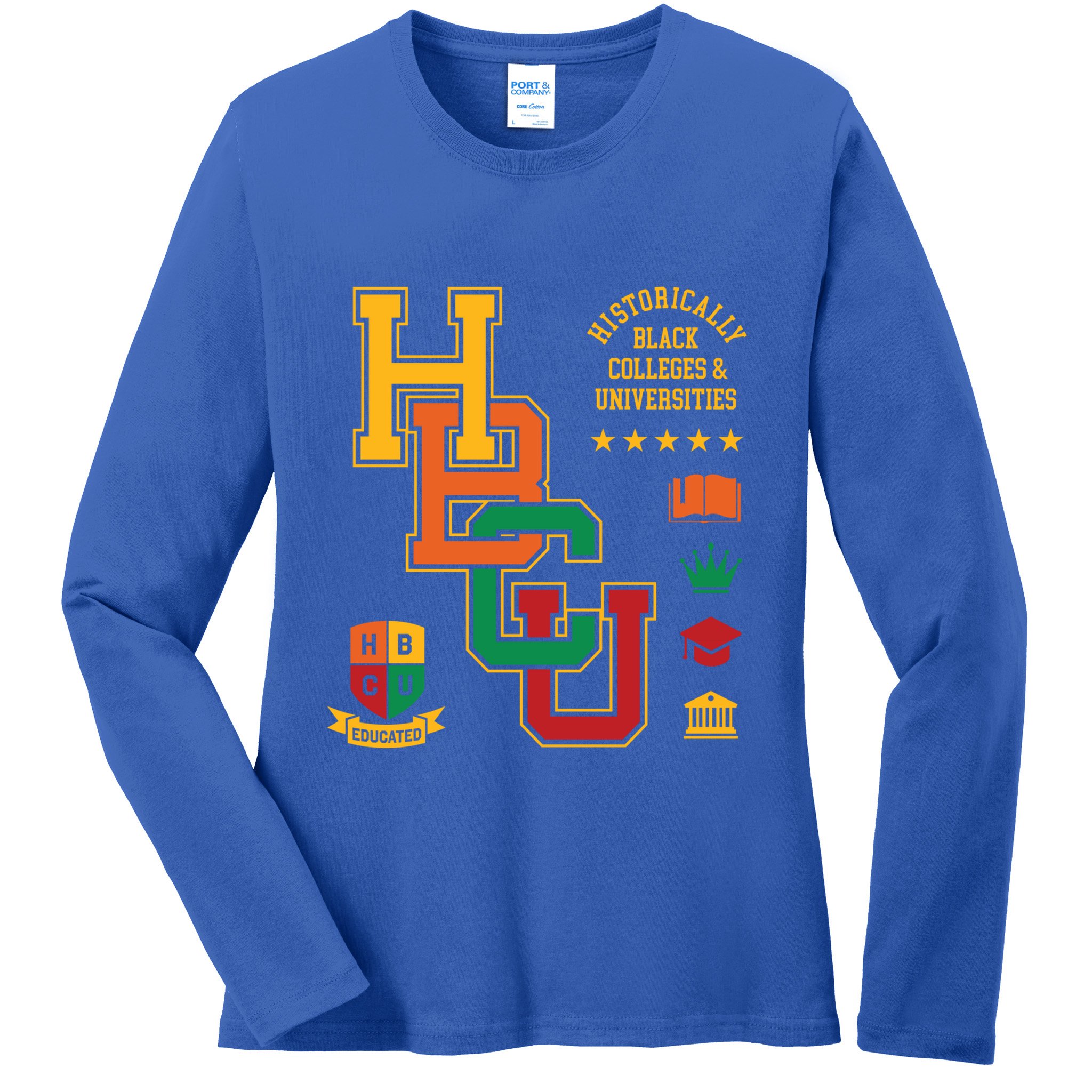 Hbcu Historically Black Colleges Universities Grad Alumni Gift Ladies Long Sleeve Shirt