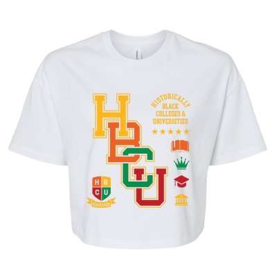 Hbcu Historically Black Colleges Universities Grad Alumni Gift Bella+Canvas Jersey Crop Tee