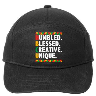 Hbcu Humbled Blessed Creative Unique Cool Gift 7-Panel Snapback Hat