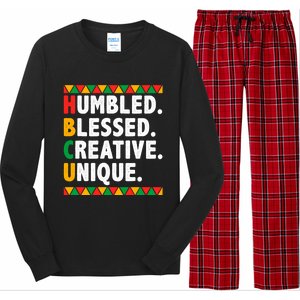 Hbcu Humbled Blessed Creative Unique Cool Gift Long Sleeve Pajama Set