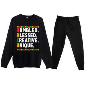 Hbcu Humbled Blessed Creative Unique Cool Gift Premium Crewneck Sweatsuit Set