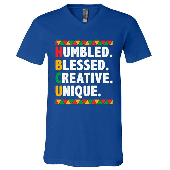 Hbcu Humbled Blessed Creative Unique Cool Gift V-Neck T-Shirt