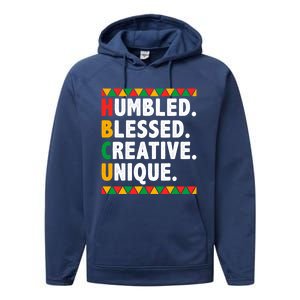 Hbcu Humbled Blessed Creative Unique Cool Gift Performance Fleece Hoodie