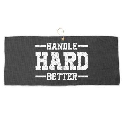 Handle Hard Better Large Microfiber Waffle Golf Towel