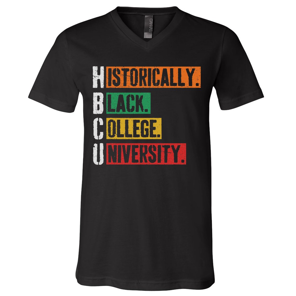 Hbcu Historically Black College Black History V-Neck T-Shirt