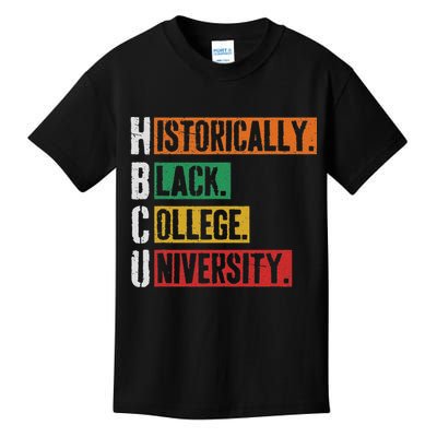 Hbcu Historically Black College Black History Kids T-Shirt