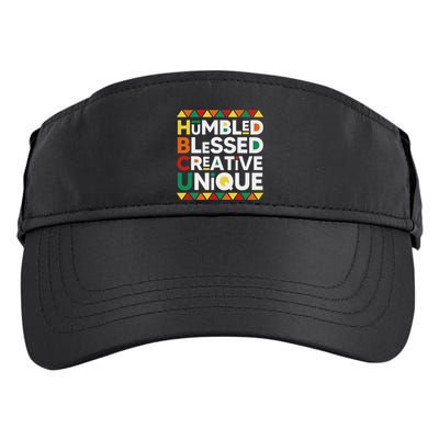 Hbcu Humbled Blessed Creative Unique Historical Black Adult Drive Performance Visor