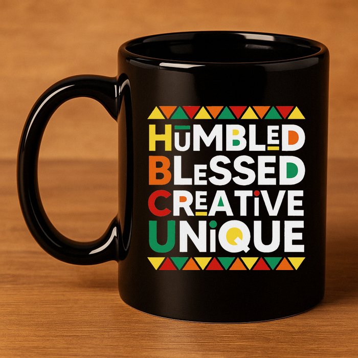 Hbcu Humbled Blessed Creative Unique Historical Black 11oz C Handle Ceramic Mug