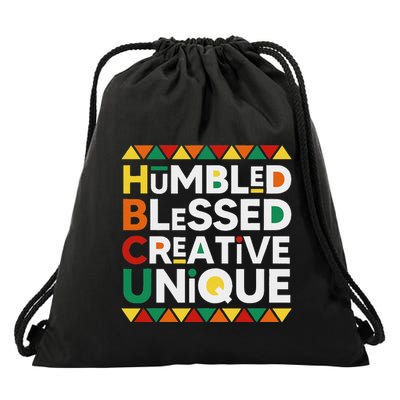 Hbcu Humbled Blessed Creative Unique Historical Black Drawstring Bag