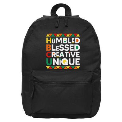 Hbcu Humbled Blessed Creative Unique Historical Black 16 in Basic Backpack