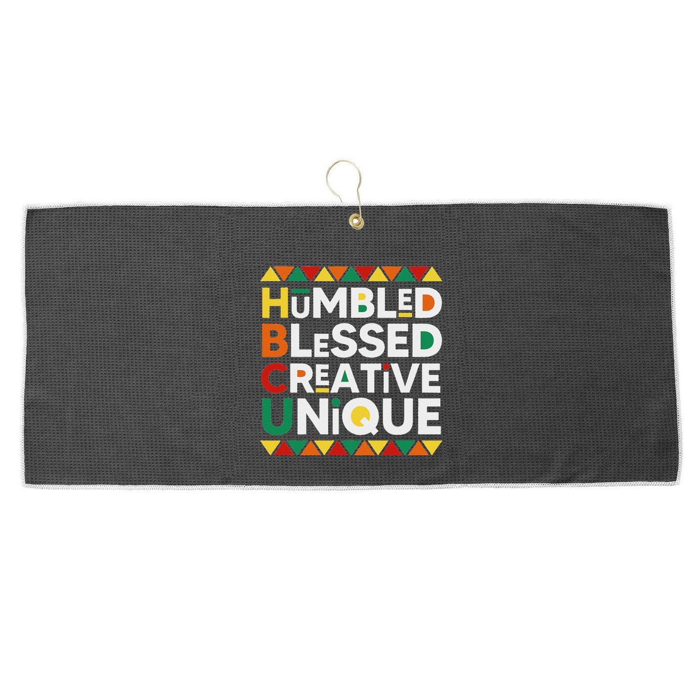 Hbcu Humbled Blessed Creative Unique Historical Black Large Microfiber Waffle Golf Towel
