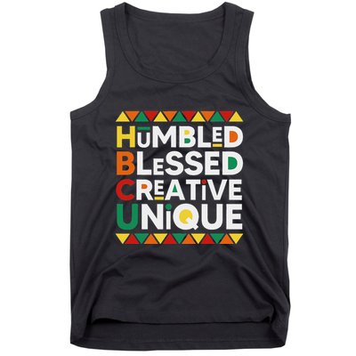 Hbcu Humbled Blessed Creative Unique Historical Black Tank Top