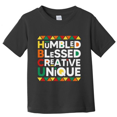 Hbcu Humbled Blessed Creative Unique Historical Black Toddler T-Shirt
