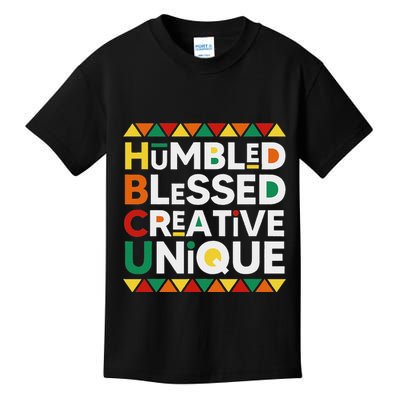 Hbcu Humbled Blessed Creative Unique Historical Black Kids T-Shirt