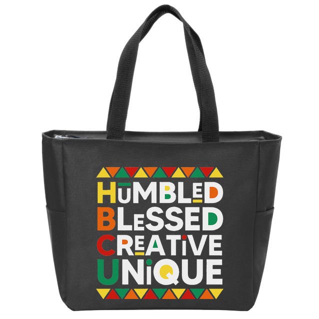 Hbcu Humbled Blessed Creative Unique Historical Black Zip Tote Bag