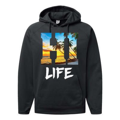 Hawaii Hawaiian Beach Aloha Summer Vacation Gifts Souvenir Performance Fleece Hoodie