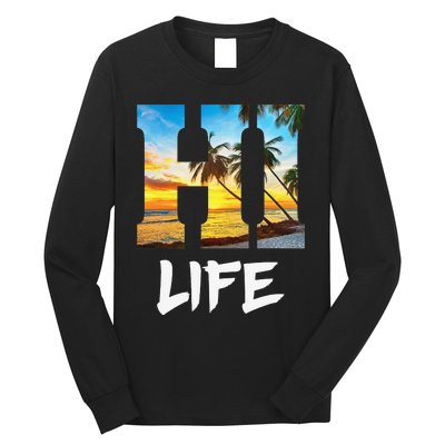 Hawaii Hawaiian Beach Aloha Summer Vacation Gifts Souvenir Long Sleeve Shirt