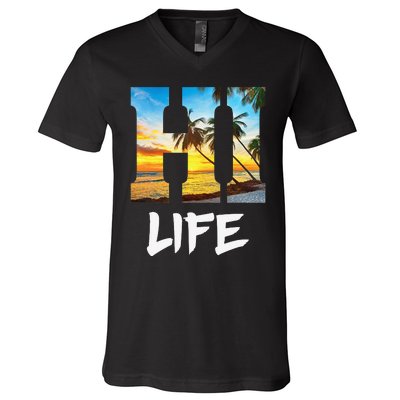 Hawaii Hawaiian Beach Aloha Summer Vacation Gifts Souvenir V-Neck T-Shirt