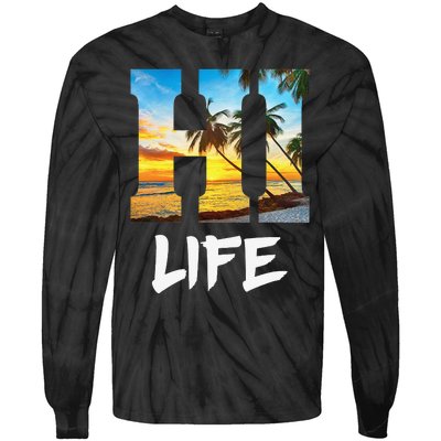 Hawaii Hawaiian Beach Aloha Summer Vacation Gifts Souvenir Tie-Dye Long Sleeve Shirt