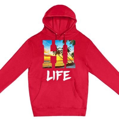 Hawaii Hawaiian Beach Aloha Summer Vacation Gifts Souvenir Premium Pullover Hoodie