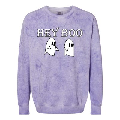 Halloween Hey Boo Ghost Gift Colorblast Crewneck Sweatshirt