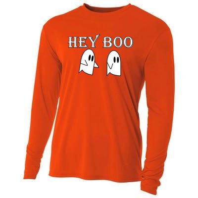 Halloween Hey Boo Ghost Gift Cooling Performance Long Sleeve Crew