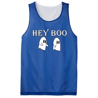 Halloween Hey Boo Ghost Gift Mesh Reversible Basketball Jersey Tank