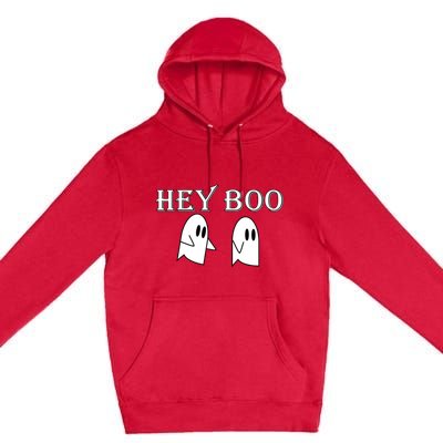 Halloween Hey Boo Ghost Gift Premium Pullover Hoodie