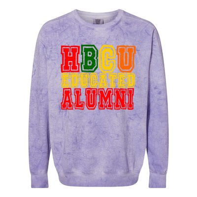 Hbcu Historically Black College Educated Alumni Cool Gift Colorblast Crewneck Sweatshirt