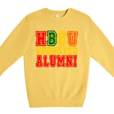 Hbcu Historically Black College Educated Alumni Cool Gift Premium Crewneck Sweatshirt