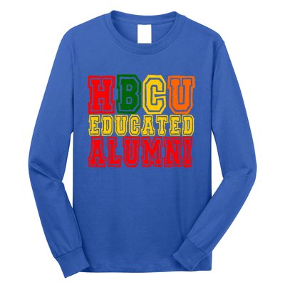 Hbcu Historically Black College Educated Alumni Cool Gift Long Sleeve Shirt