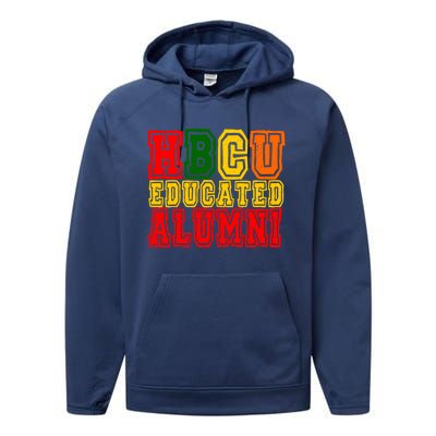 Hbcu Historically Black College Educated Alumni Cool Gift Performance Fleece Hoodie