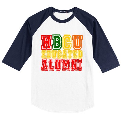 Hbcu Historically Black College Educated Alumni Cool Gift Baseball Sleeve Shirt