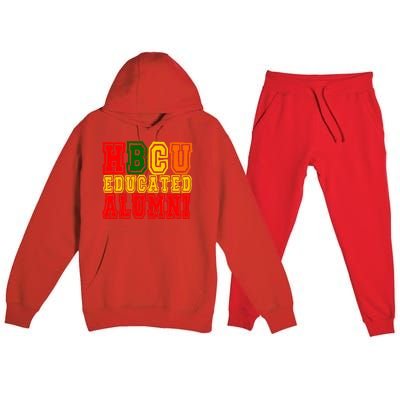 Hbcu Historically Black College Educated Alumni Cool Gift Premium Hooded Sweatsuit Set