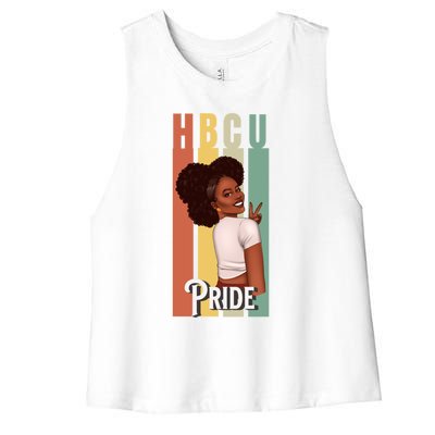 Hbcu Historically Black College Pride African American Gift Women's Racerback Cropped Tank