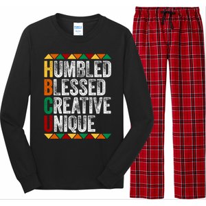 Hbcu Humbled Blessed Creative Unique Great Gift Historical Meaningful Gift Long Sleeve Pajama Set