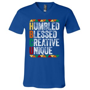 Hbcu Humbled Blessed Creative Unique Great Gift Historical Meaningful Gift V-Neck T-Shirt