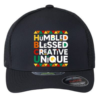 Hbcu Humbled Blessed Creative Unique Historical Black Flexfit Unipanel Trucker Cap