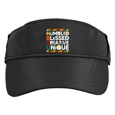 Hbcu Humbled Blessed Creative Unique Historical Black Adult Drive Performance Visor