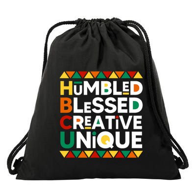 Hbcu Humbled Blessed Creative Unique Historical Black Drawstring Bag