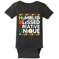 Hbcu Humbled Blessed Creative Unique Historical Black Baby Bodysuit