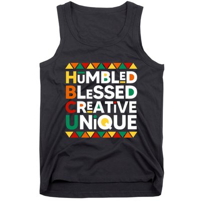 Hbcu Humbled Blessed Creative Unique Historical Black Tank Top