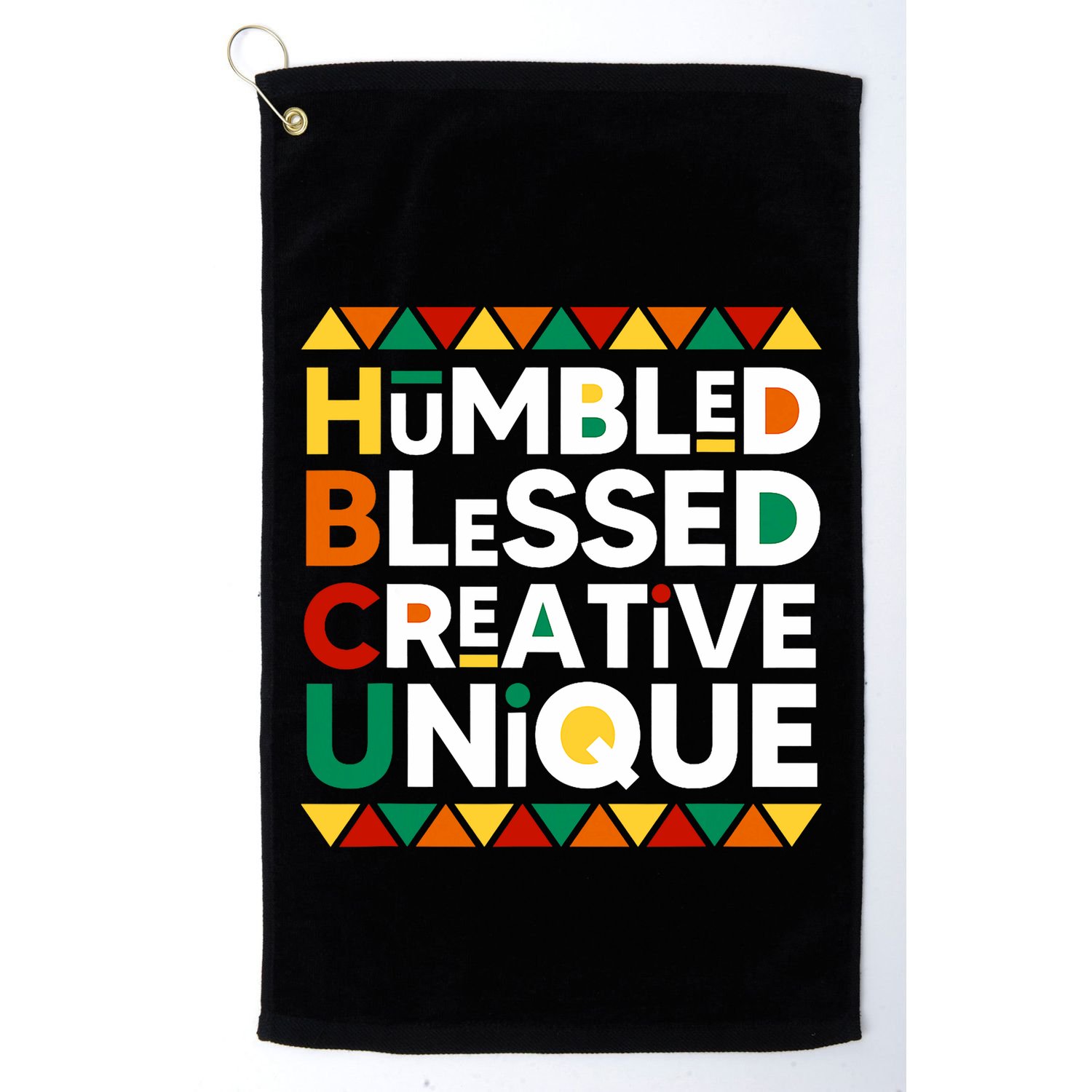 Hbcu Humbled Blessed Creative Unique Historical Black Golf Towel